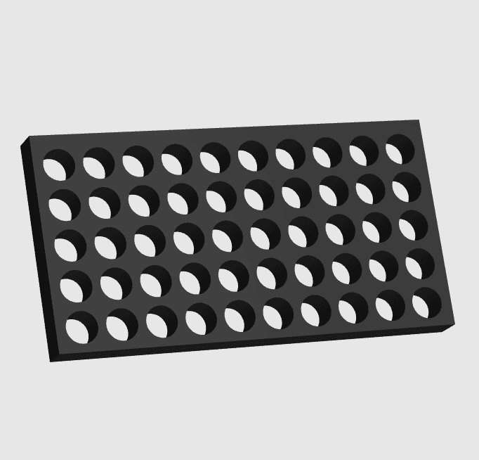 Perforated storage tray — black PETG
